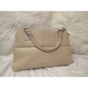 Cream satchel bag